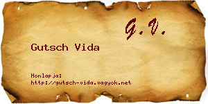 Gutsch Vida névjegykártya
